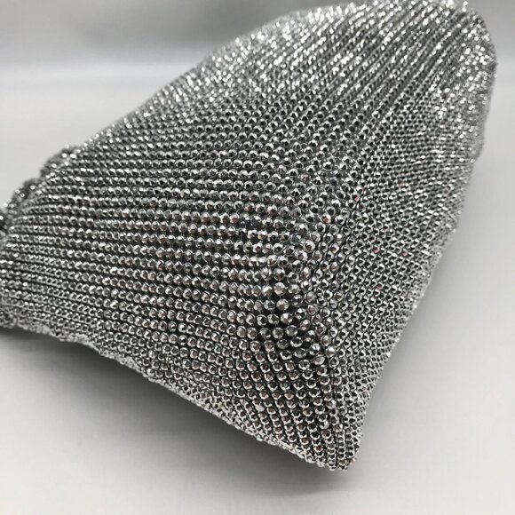 I.N.C International Concepts Silver Mesh Scrunch Shoulder Bag - Picture 6 of 11